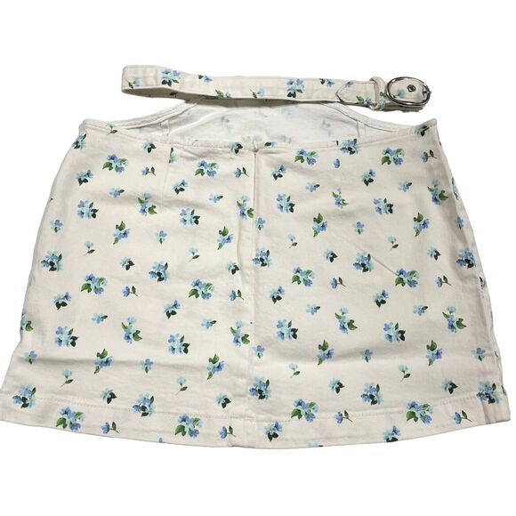 We Wore What Womens Skirt Women M Mini Cut Out Watercolor Ditsy Floral Preppy - Picture 9 of 11